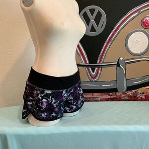 lululemon athletica Black and Purple Athletic Shorts